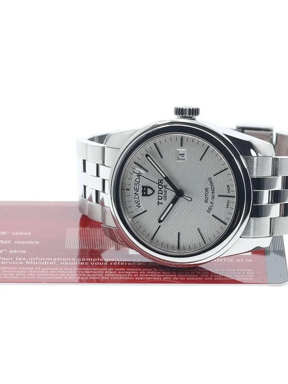 TUDOR Glamour 56000 Date day Silver Dial Automatic Men's Watch_940319